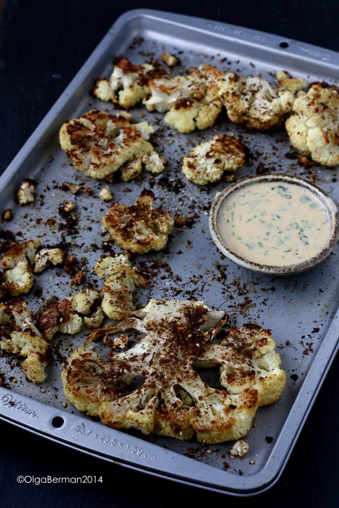 Mango & Tomato Za'atar Roasted Cauliflower With Tahini Sauce
