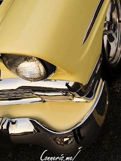 Yellow Chevrolet Bel Aire Detail