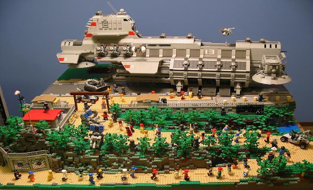 lego space diorama