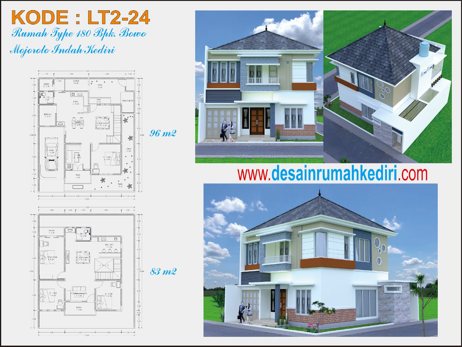 Lt2 24 Rumah Minimalis 2 Lantai Bpk Bowo Di Perumahan Mojoroto