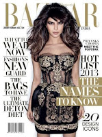 hot, sexy, Priyanka, Chopra, Harperâs, Bazaar, Magazine, cover, January, 2013, Scans.