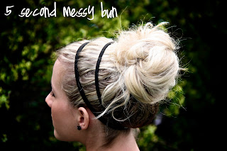Twist Me Pretty's Abby Smith provides a detailed guide on how to create this gorgeous hairstyle, in her book The Ultimate Hairstyle Handbook. 5 second messy bun.