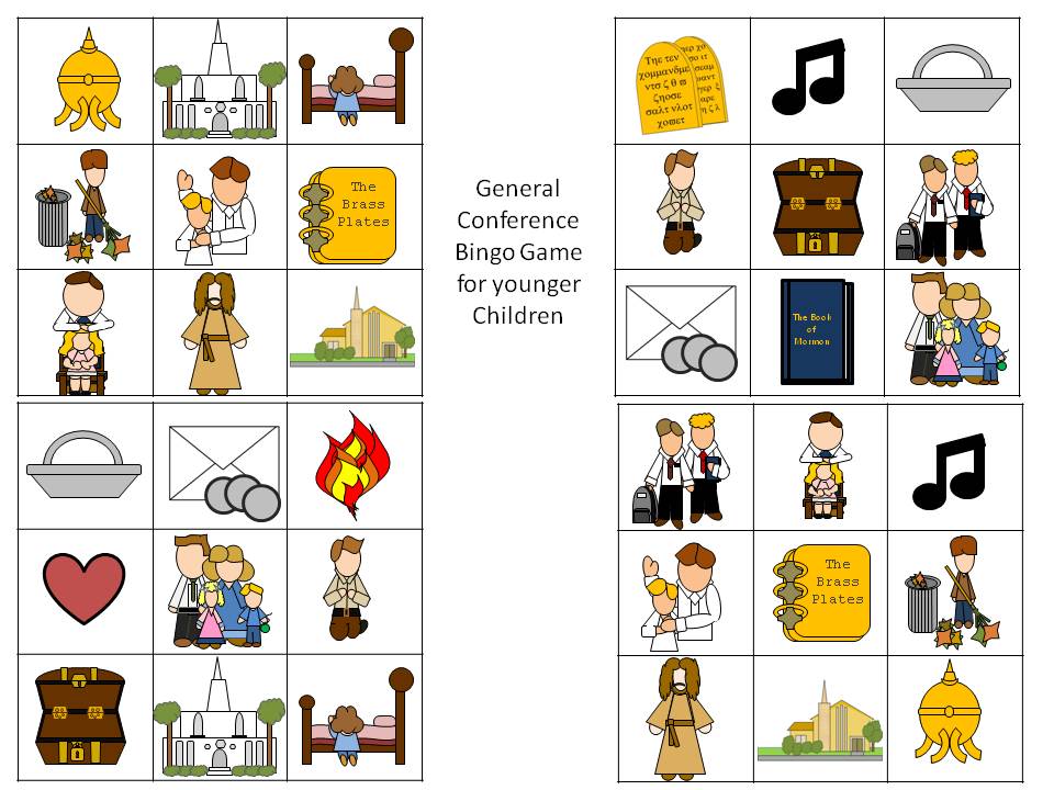 Games And Other Activities For Family Night General Conference Bingo Games And Other Activities For Family Night General Conference Bingo
