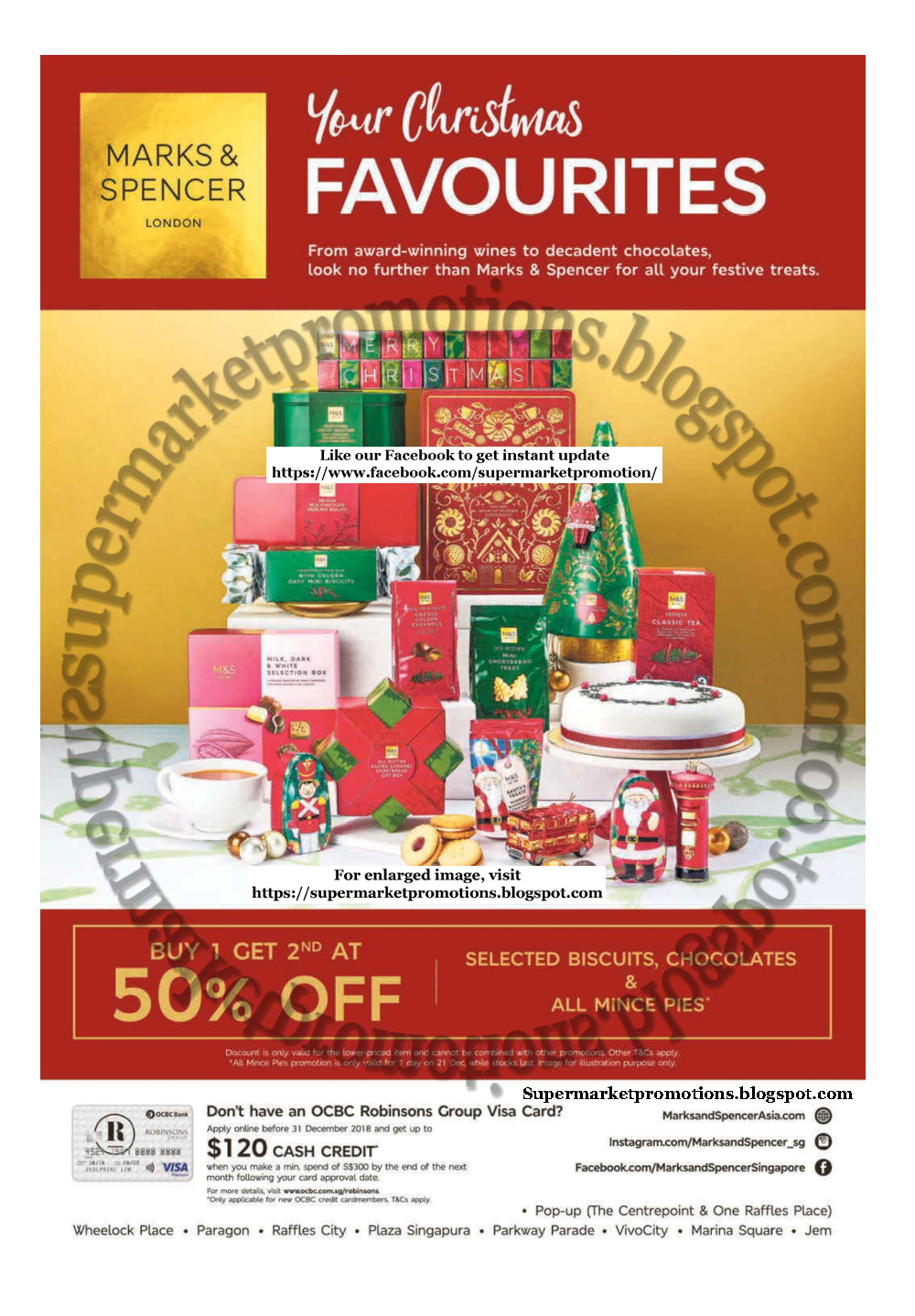 Marks & Spencer Christmas Promotion 21 December 2018 Supermarket