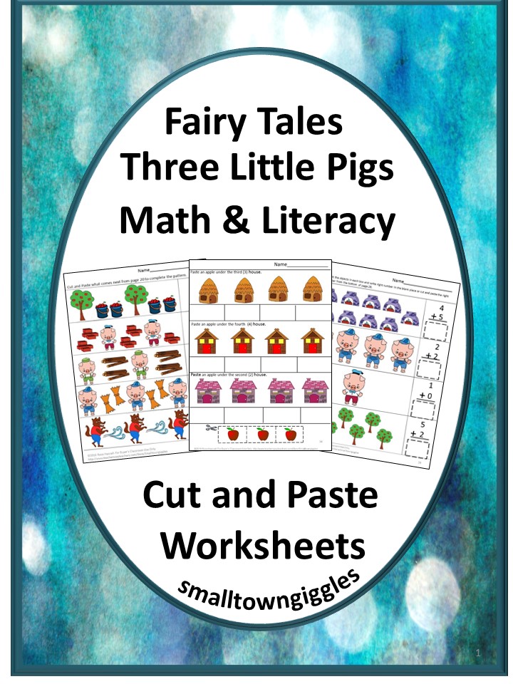 The Three Little Pigs Cut and Paste Worksheets