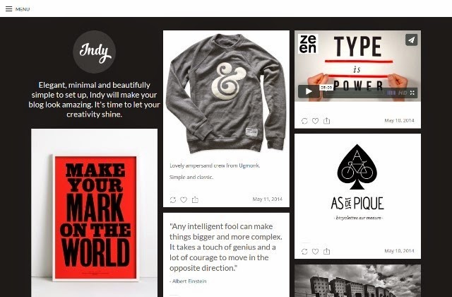 Indy - Minimal Free Tumblr Theme