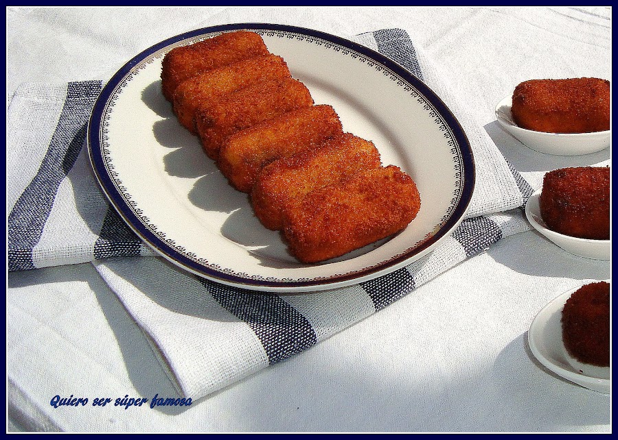 Croquetas de setas y pollo rustido Cocina