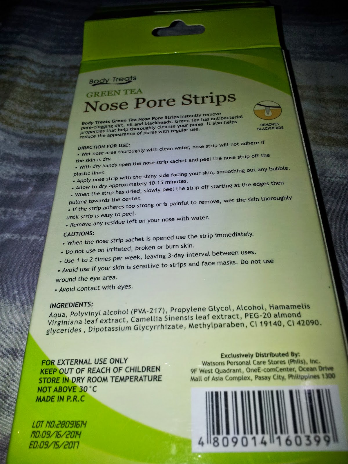 Body Treats Nose Pore Strips