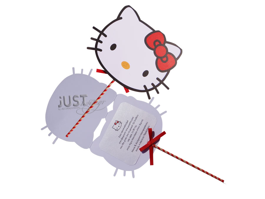 hello kitty themed christening invitations for girl c1019 hello kitty photo invitations