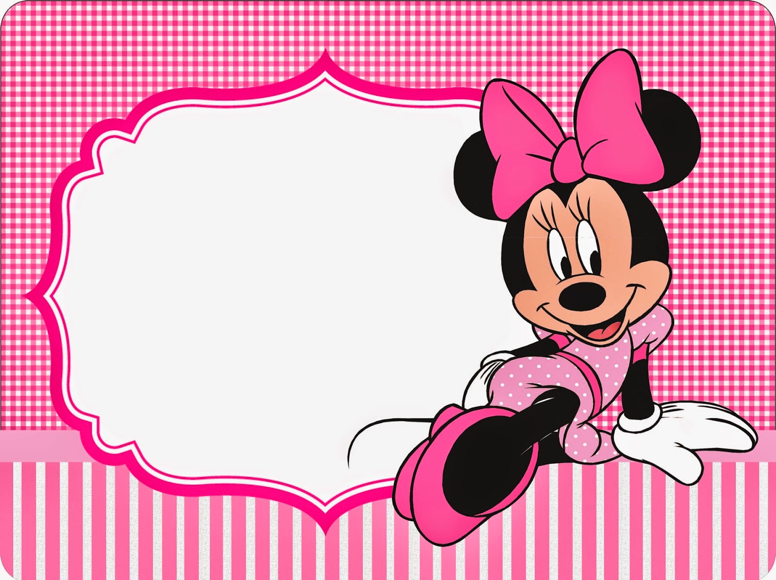 Minnie Cuadros Rosa: Invitaciones y Etiquetas para Candy Bar para Imprimir ...
