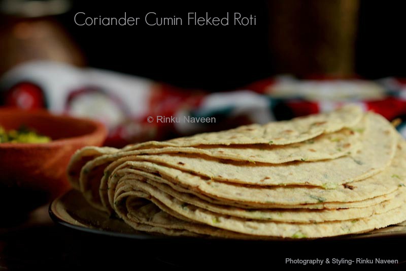 My Food Treats: Coriander and Cumin- Flecked Roti