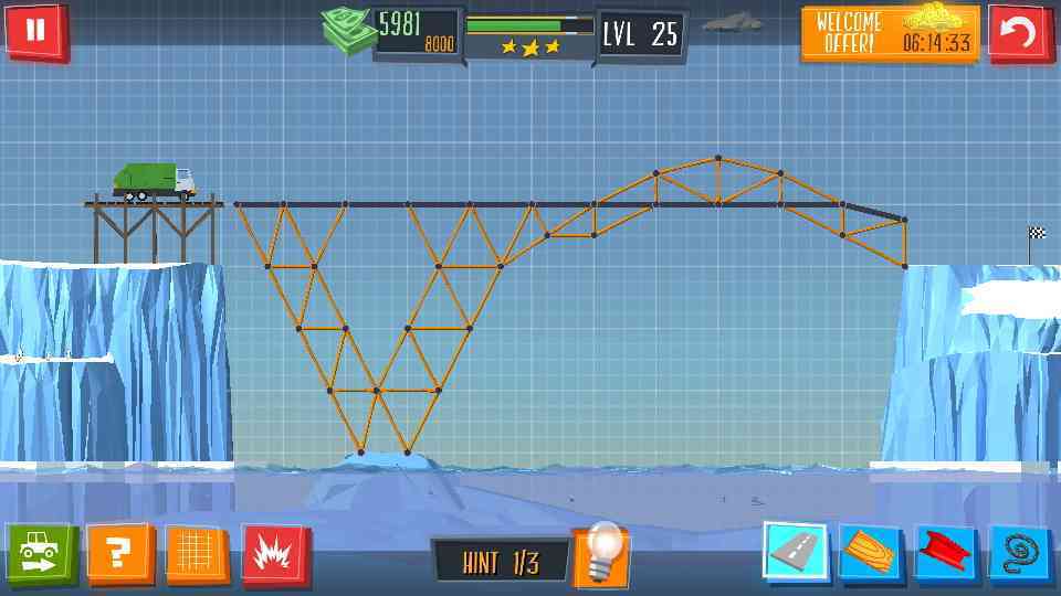 Build a Bridge Level 130 Solved, 3 Star Walk Through Gamers Amatir