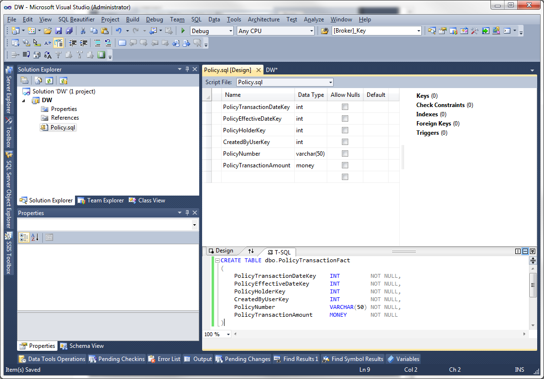 SQL Server SELECT: SQL Azure: Development Tools