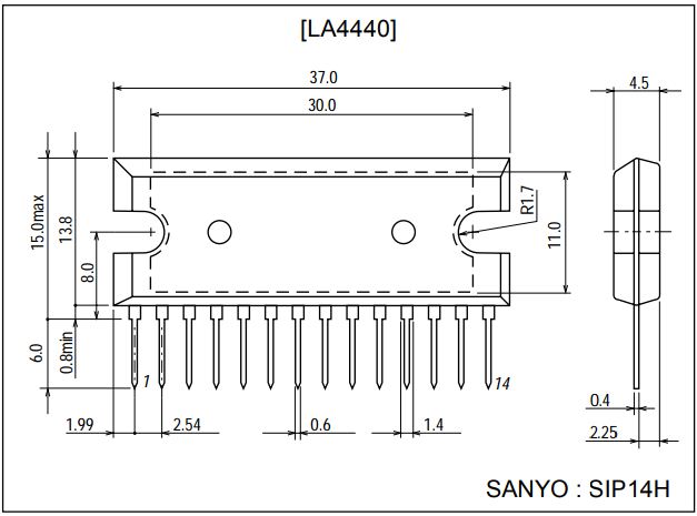 RANGKAIAN AUDIO AMPLIFIER STEREO MENGGUNAKAN IC LA4440 - Syarif Projects