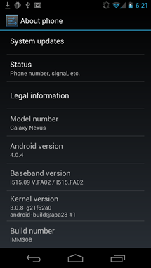 samsung galaxy nexus android 4.0 rolled out unofficially