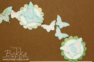 Detail section of the Epic Day This and That Butterfly Circle Scrapbook Page made by Stampin' Up! Demonstrator Bekka Prideaux for the Feeling Crafty Scrapbook Club