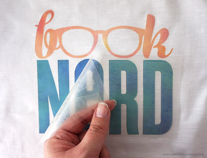 Let the world know you LOVE books with this DIY Book Nerd Shirt made with Cricut Patterned Iron-On!