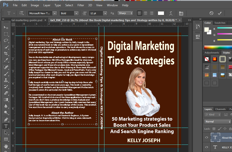 print book covers with adobe photoshop