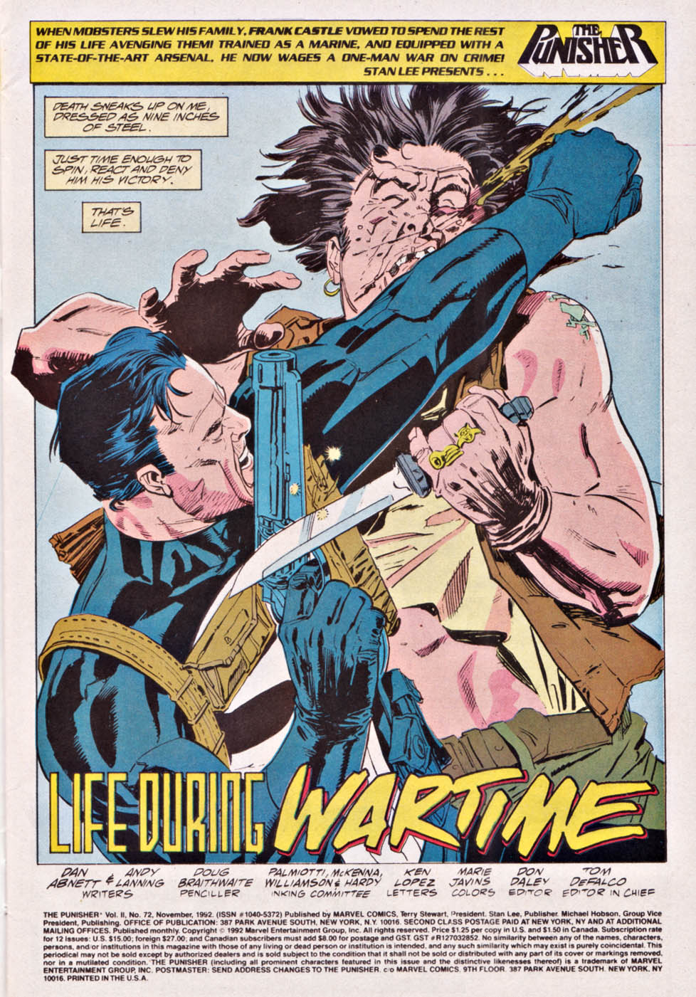 Read online The Punisher (1987) comic -  Issue #72 - Life during Wartime - 2