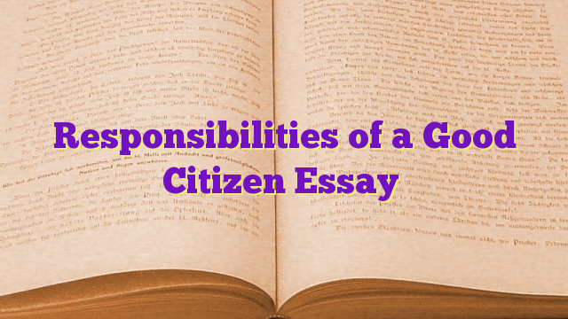 Essay of responsibility