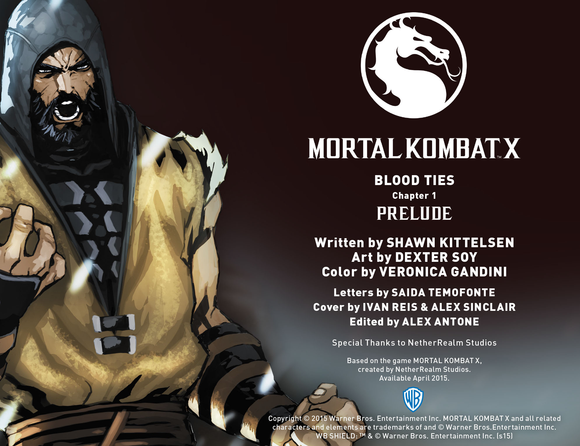 Read online Mortal Kombat X [I] comic -  Issue #1 - 2