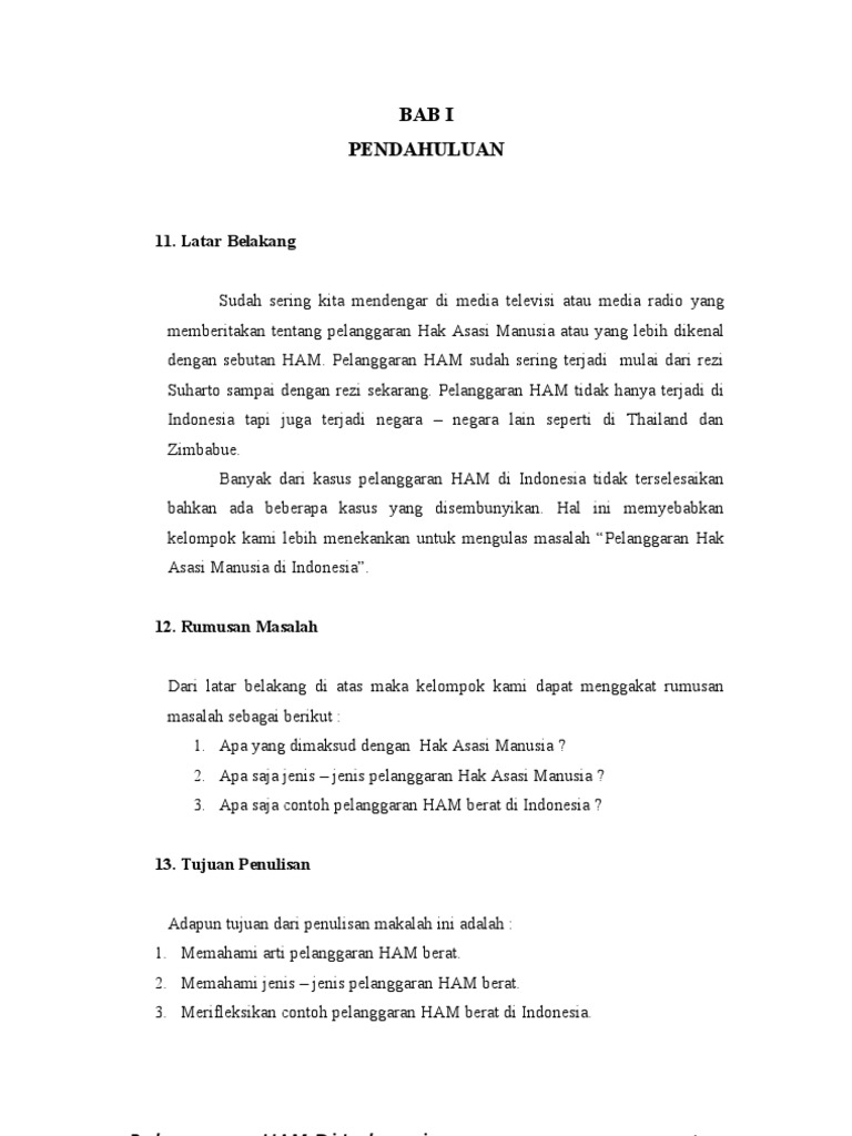 makalah pelanggaran ham wood scribd indo