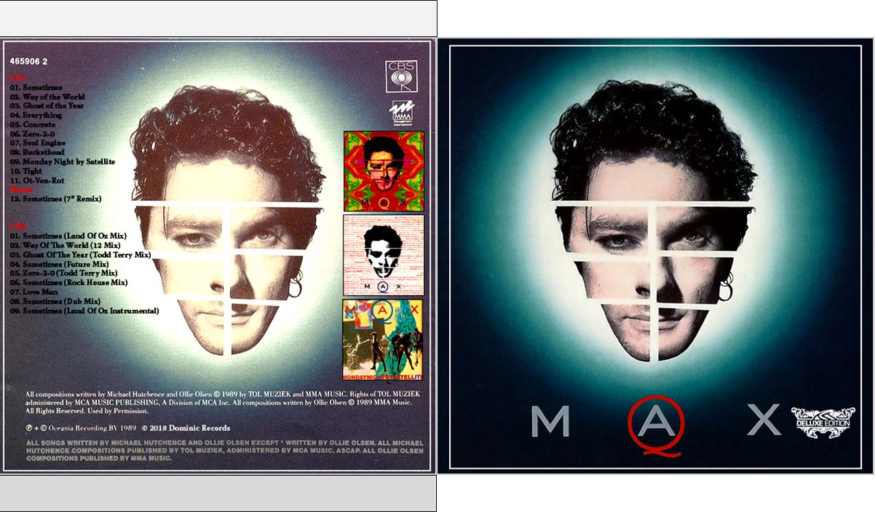 MUSICOLLECTION MAX Q Feat. MICHAEL HUTCHENCE Max Q (Expanded Version) 1989 2018