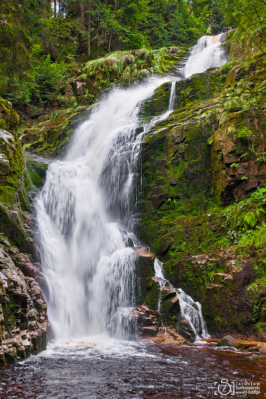 Kamieńczyk Waterfall the highest waterfall in the Polish part of the