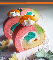 Resep membuat Rainbow Roll Cake