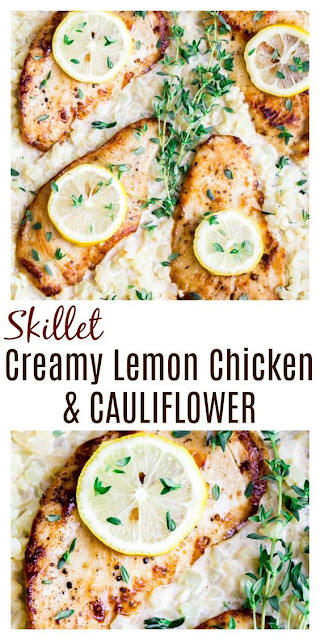 Skillet Creamy Lemon Chicken with Cauliflower Skillet Creamy Lemon Chicken with Cauliflower
