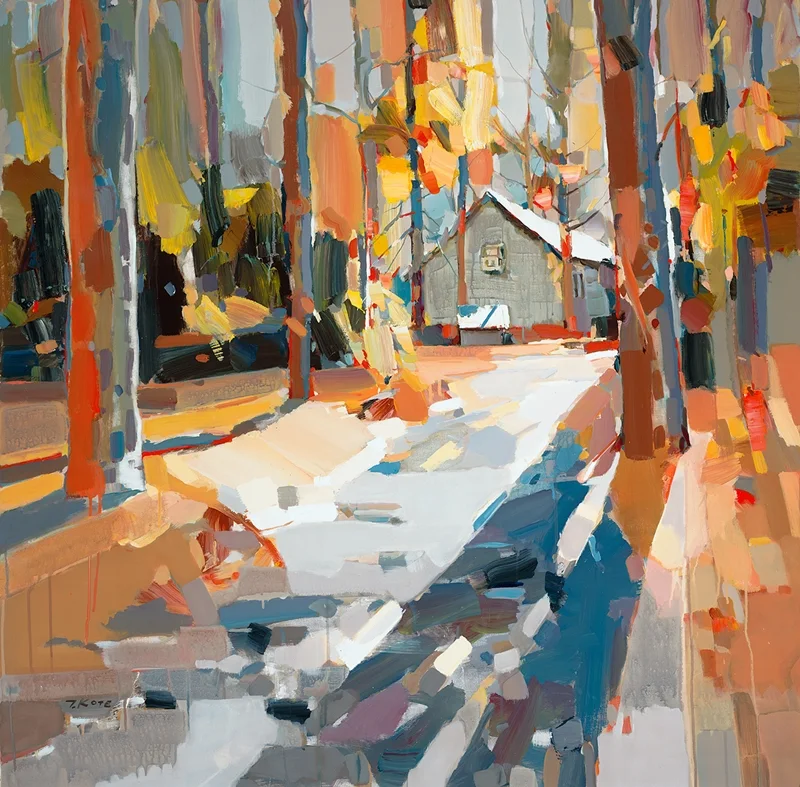 Josef Kote 1964 | Albanian Abstract painter | Vibrant colors