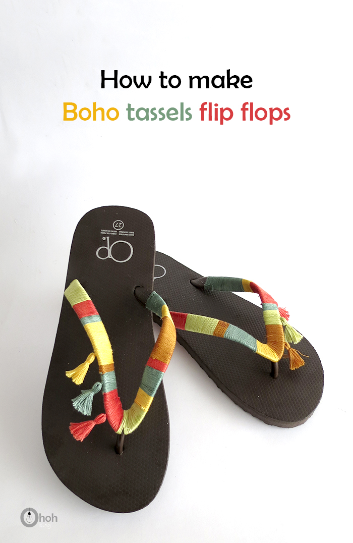 Customized Boho Flip Flops Ohoh Deco