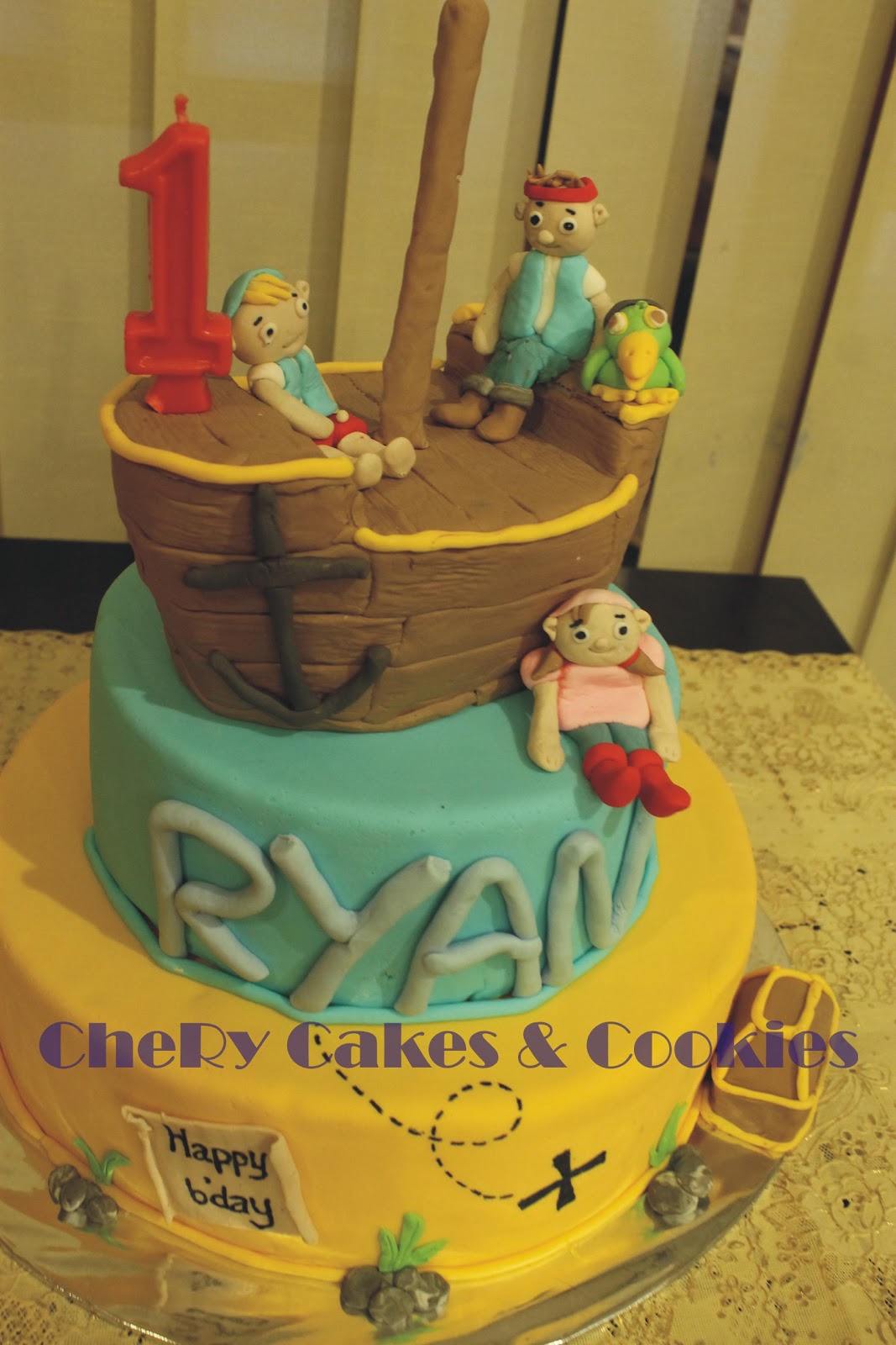 CheRy Cakes & Cookies: Ryan's 1st bday cake