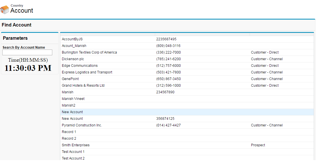 Account Search using JavaScript Keyup Event in Visualforce