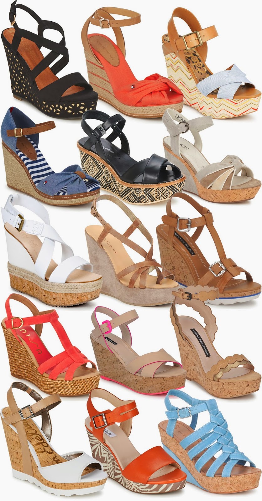 summer wedge sandals shopping