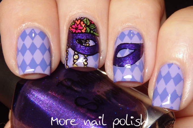 40 Great Nail Art Ideas - 3 shades of purple ~ More Nail Polish