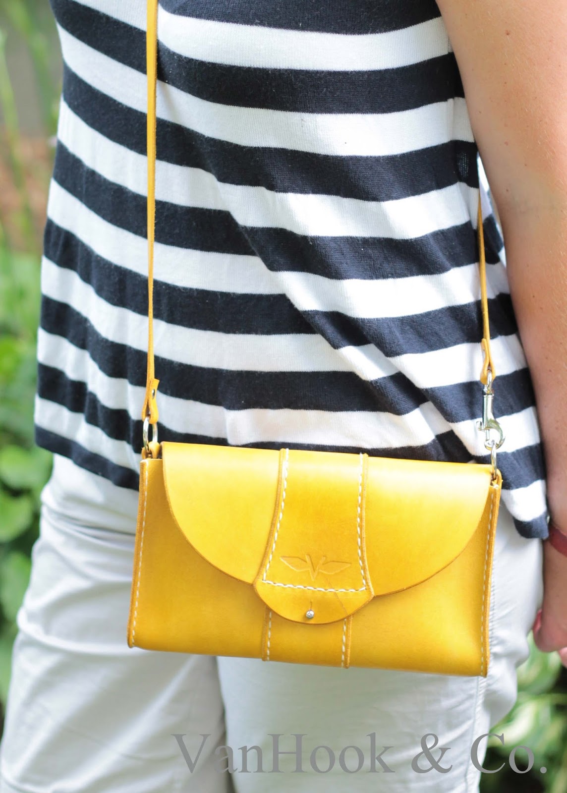 VanHook & Co. Yellow Leather Purse with Convertible Strap