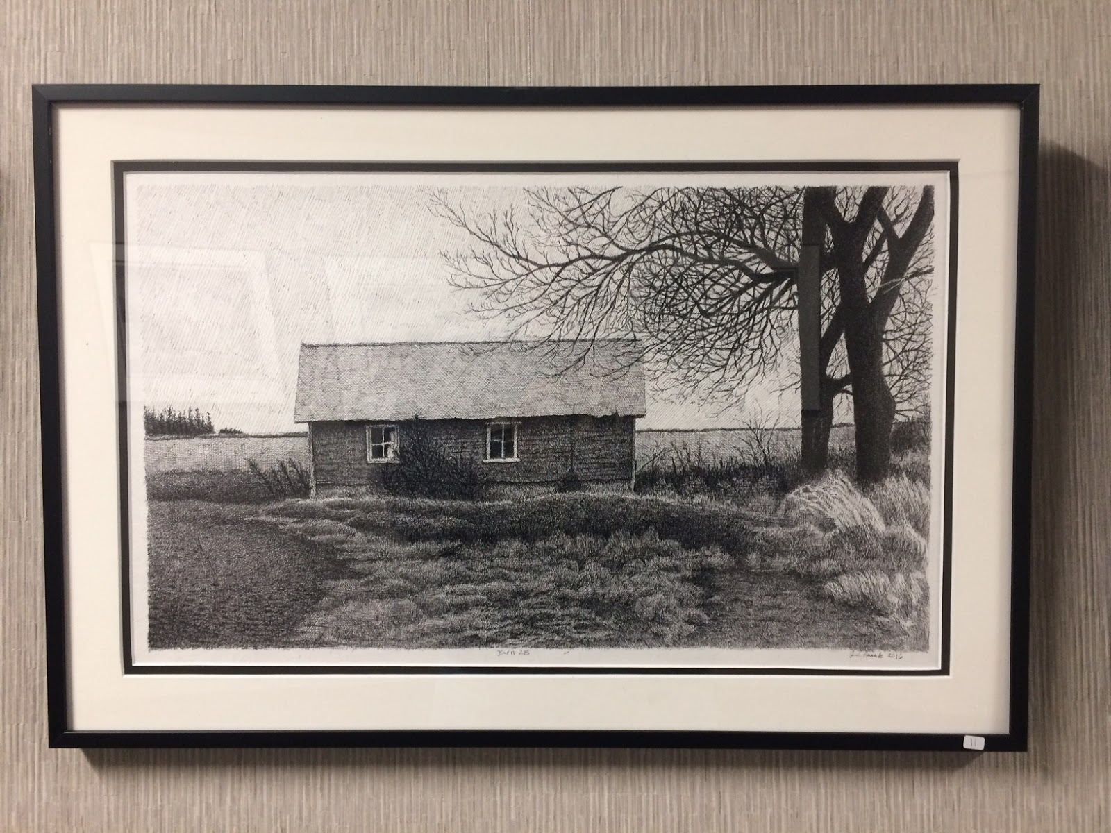 Joel Lueck: Pen and ink drawings of Barns
