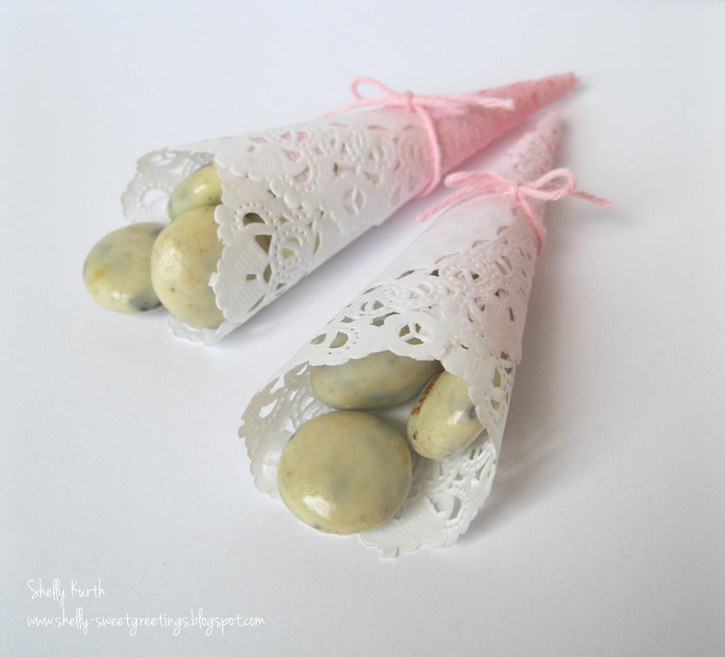 SRM Stickers Blog - Doily Treats by Shelly - #doilies #stickers #favors #baby #twine