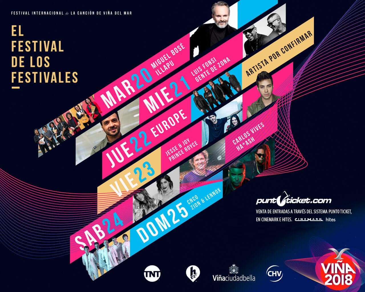 [VIÑA 2018] Esta es la programación del Festival de Viña del Mar 2018