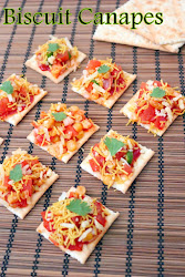 biscuit canapes recipe finger cooking without fire recipes savory appetizers snacks easy vegrecipeworld vegetarian foods indian dish delicious topping tasty