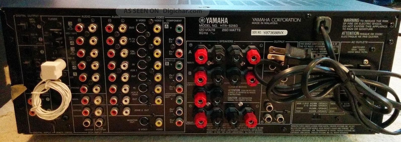 Yamaha HTR-5280 - AV Receiver | AudioBaza