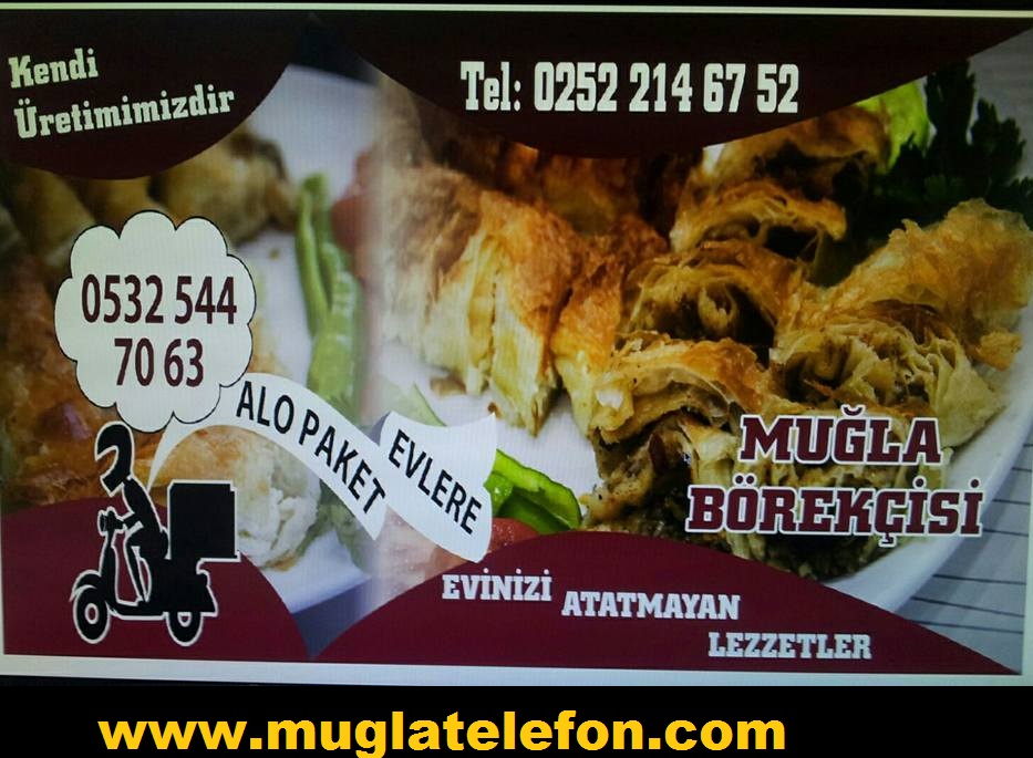 Muğla Telefon Rehberi Muğla Börekçisi Muğla Menteşe Börekçi