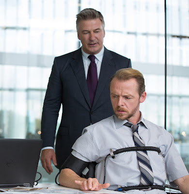 Simon Pegg and Alec Baldwin in Mission: Impossible - Rogue Nation