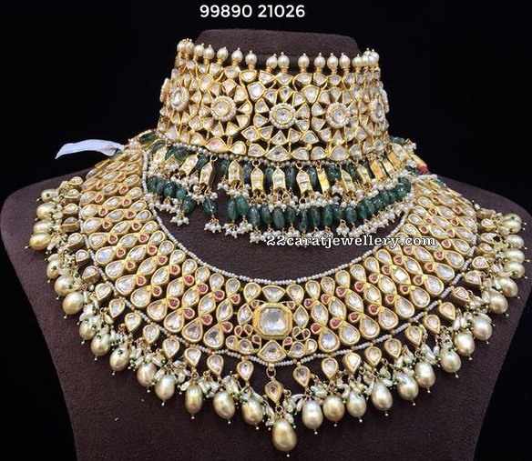 Polki Kundan Necklace by Amarsons - Jewellery Designs
