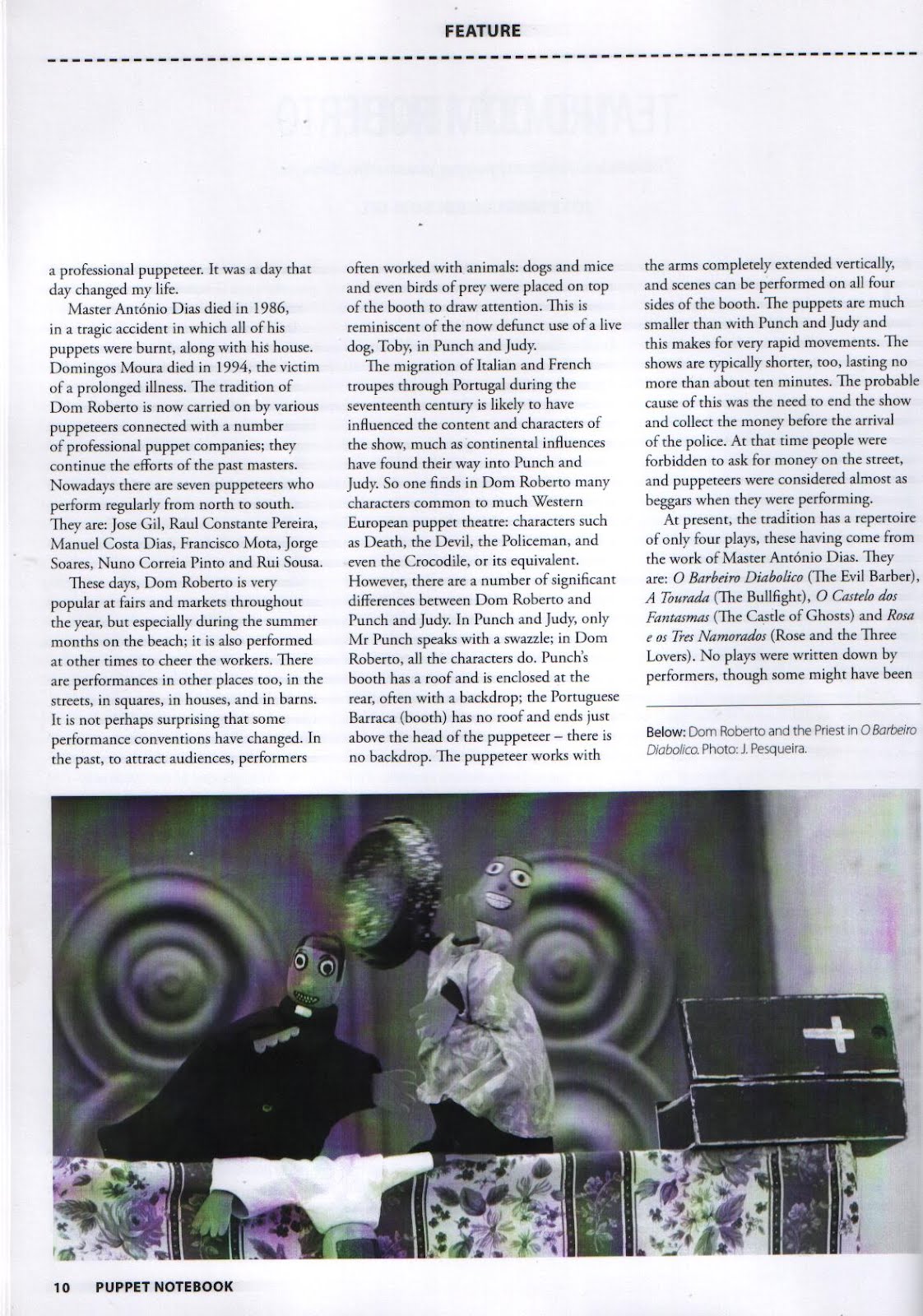 TEATRO DE MARIONETAS EM PORTUGAL: Dom Roberto é capa da revista Puppet ...