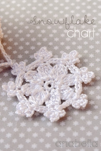 Crochet snowflakes garland by Anabelia