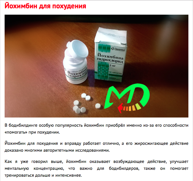 Йохимбина Гидрохлорид Для Похудения Отзывы Женщин.