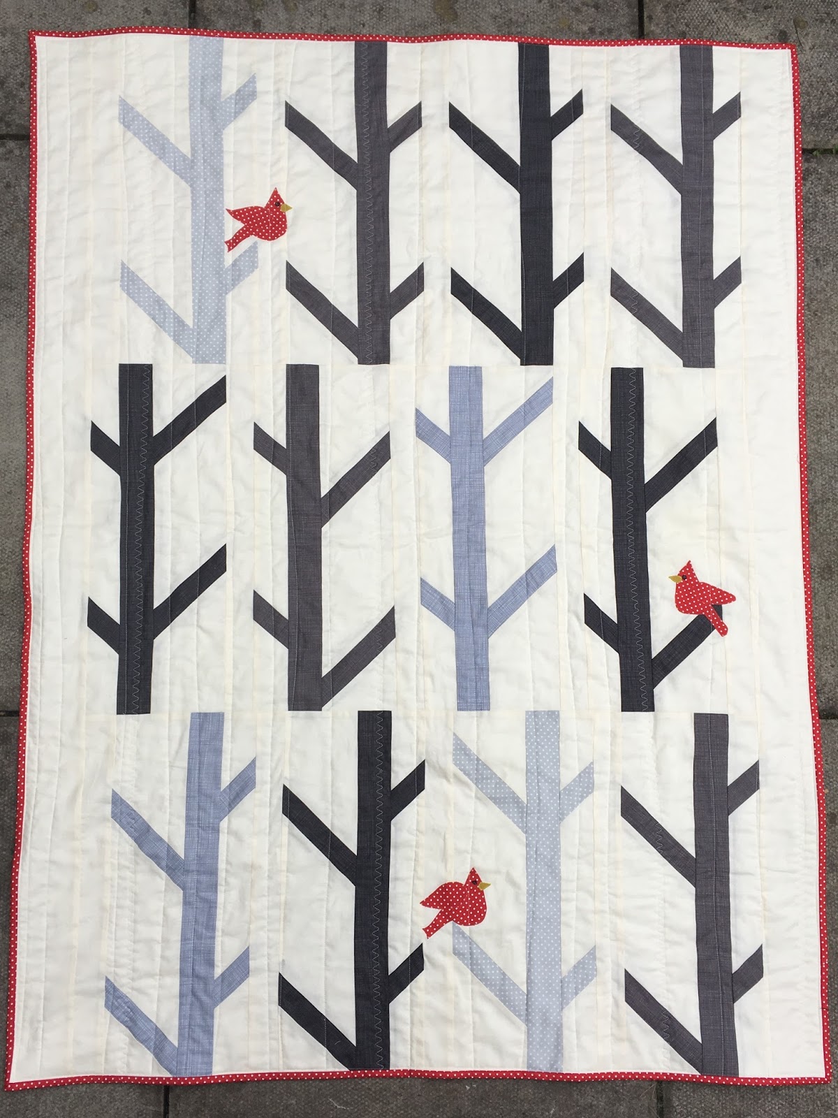 birch trees quilt / CHARM ABOUT YOU