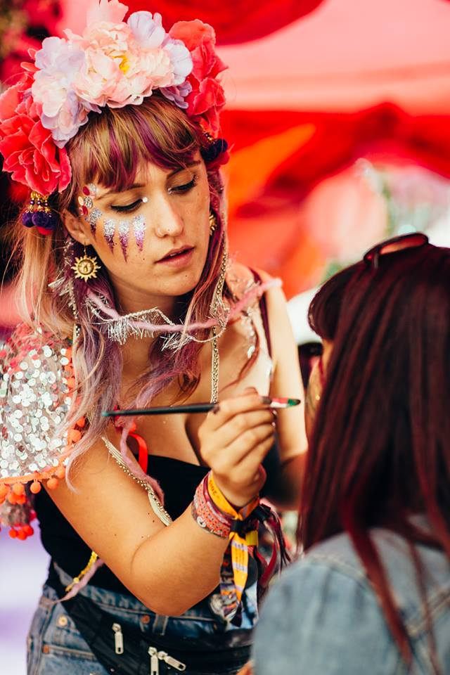 Lovebox festival, Miss Lippy, glitter